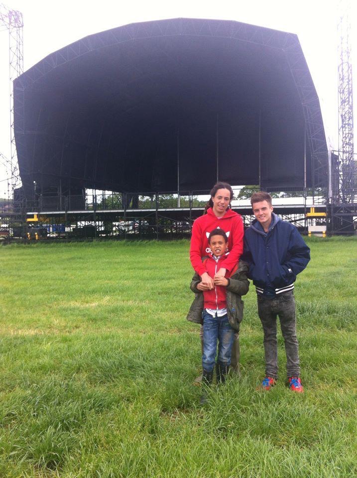 Pre-Glastonbury site visit.