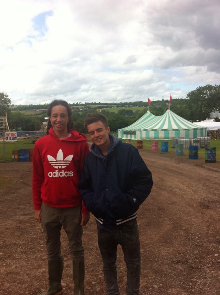 Pre-Glastonbury site visit.