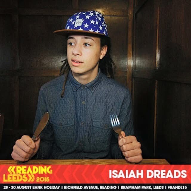 Reading and Leeds Festival lineup flyer featuring Isaiah Dreads.