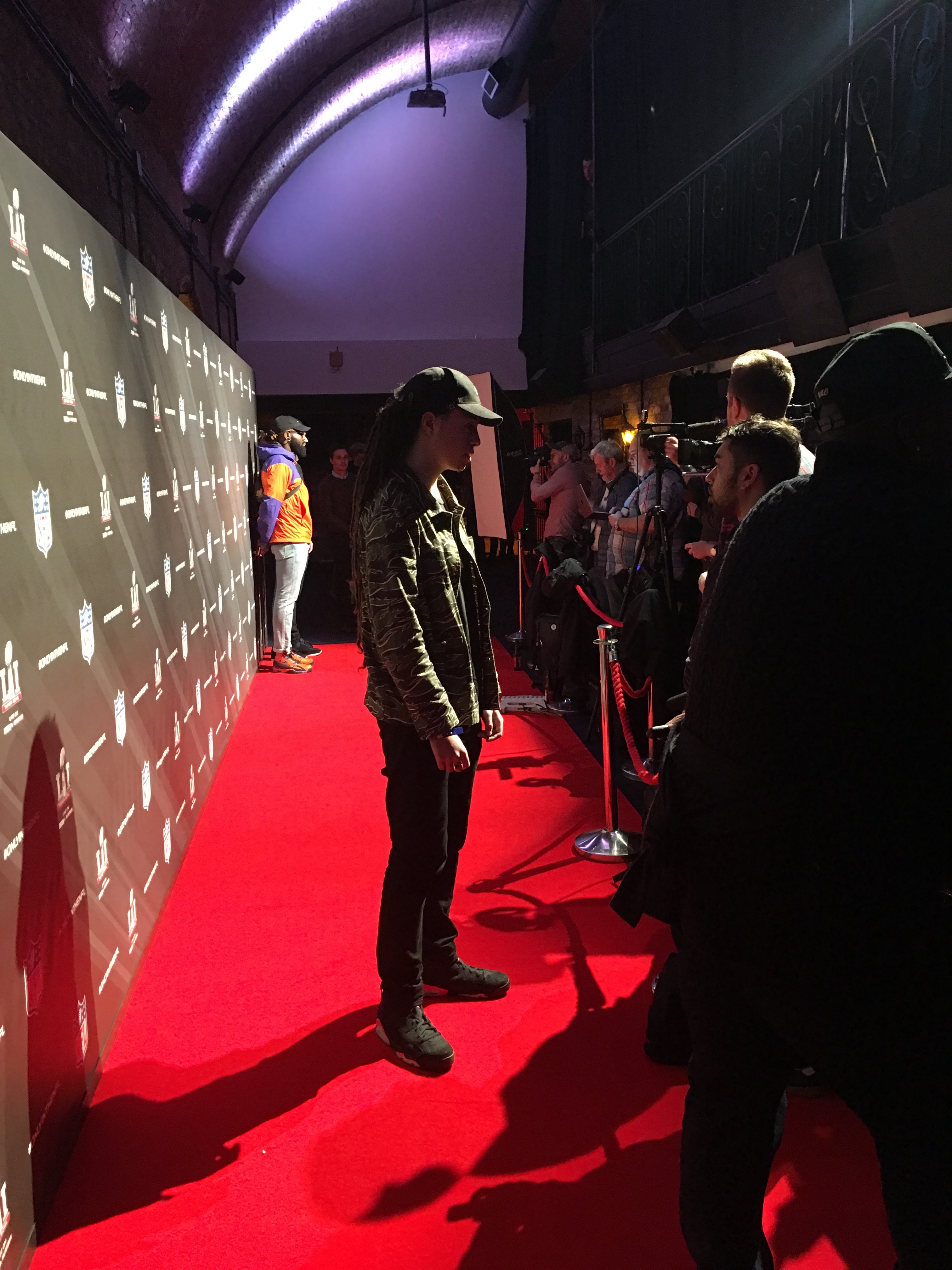 Isaiah Dreads at an NFL party in London.