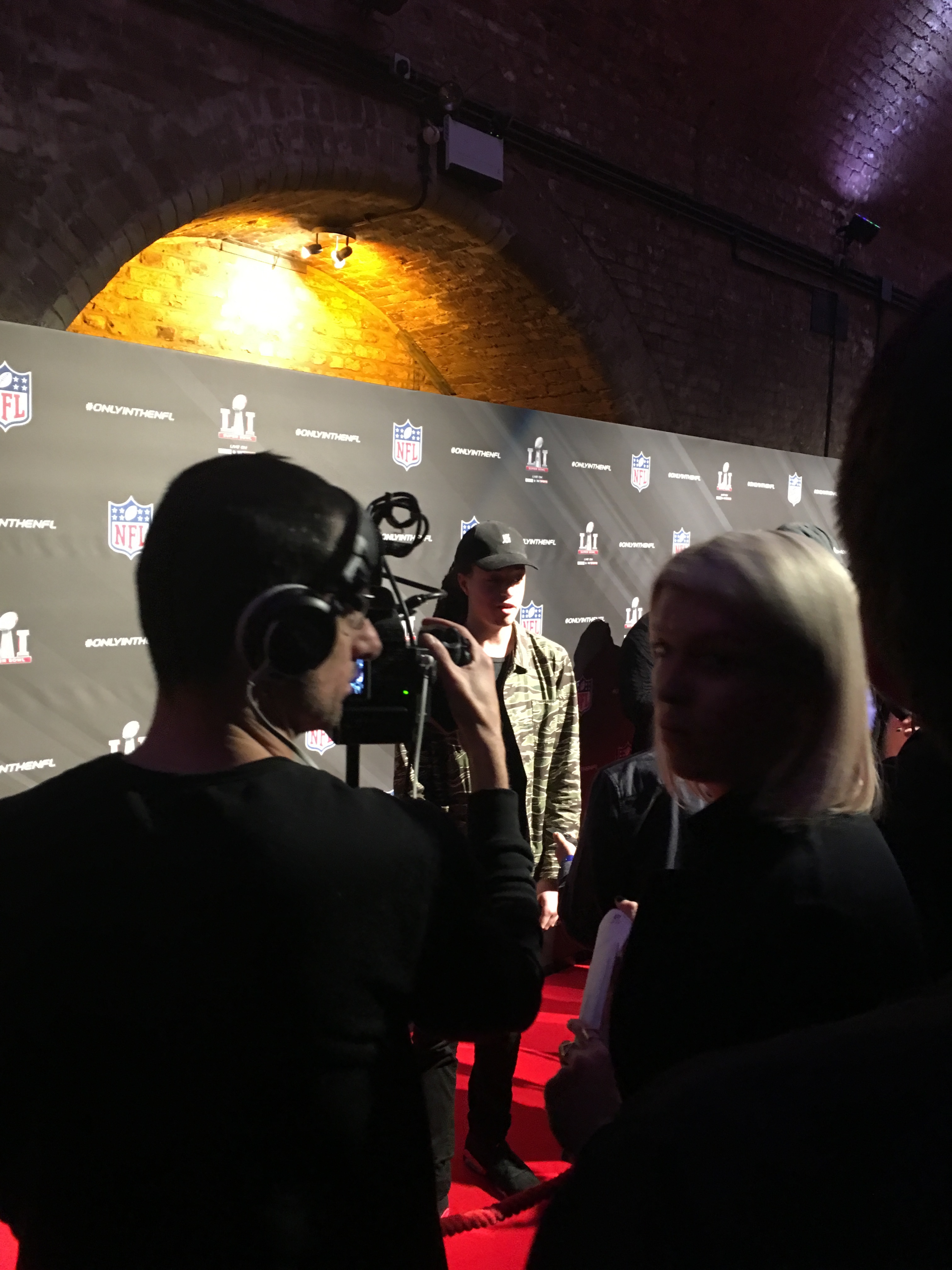 Isaiah Dreads at an NFL party in London.