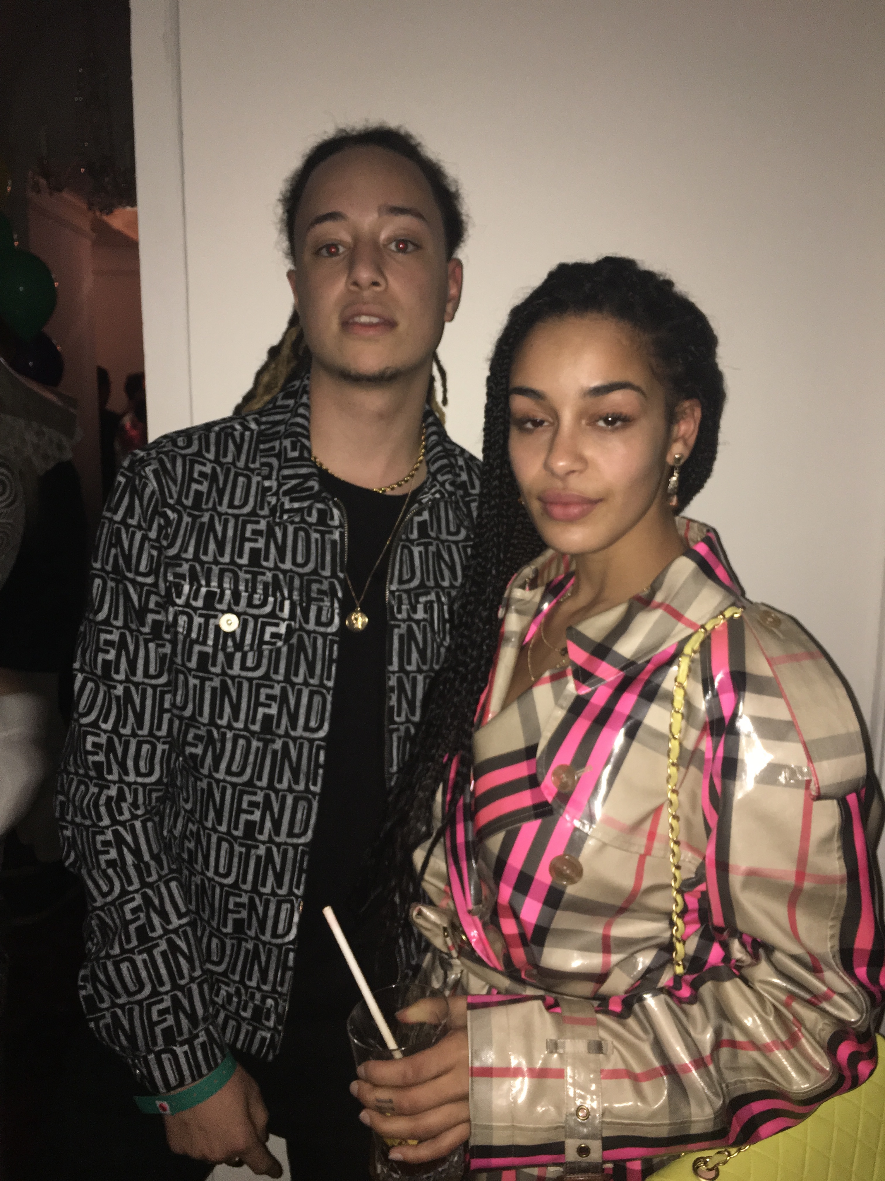 Isaiah Dreads and Jorja Smith at an MTV party in London.