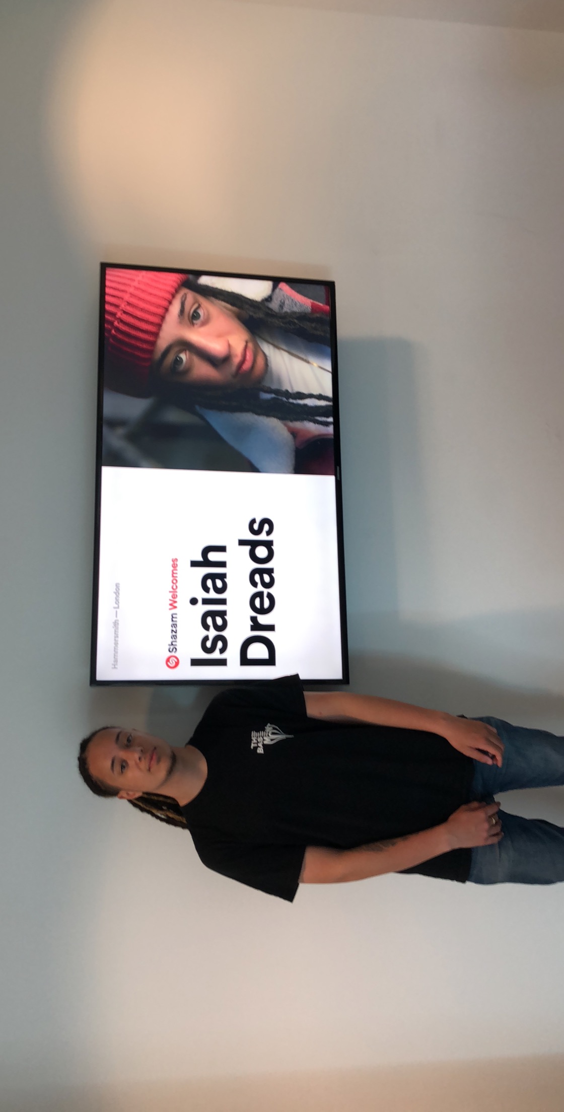 Isaiah Dreads visiting Shazam in London.
