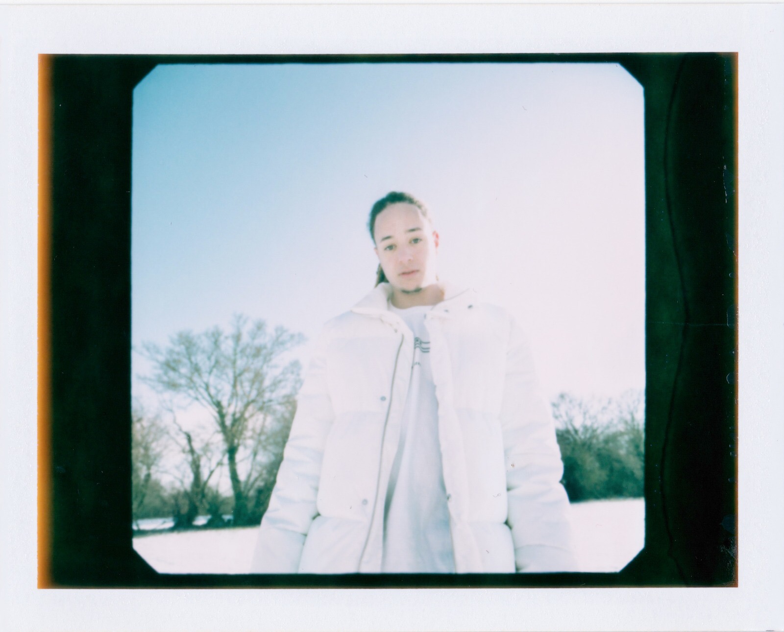 Isaiah Dreads on a snow photo shoot in London.