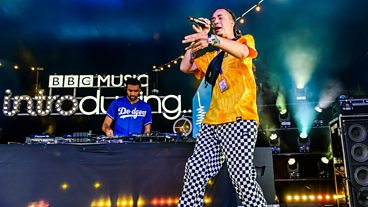 Isaiah Dreads performing at Glastonbury Festival.