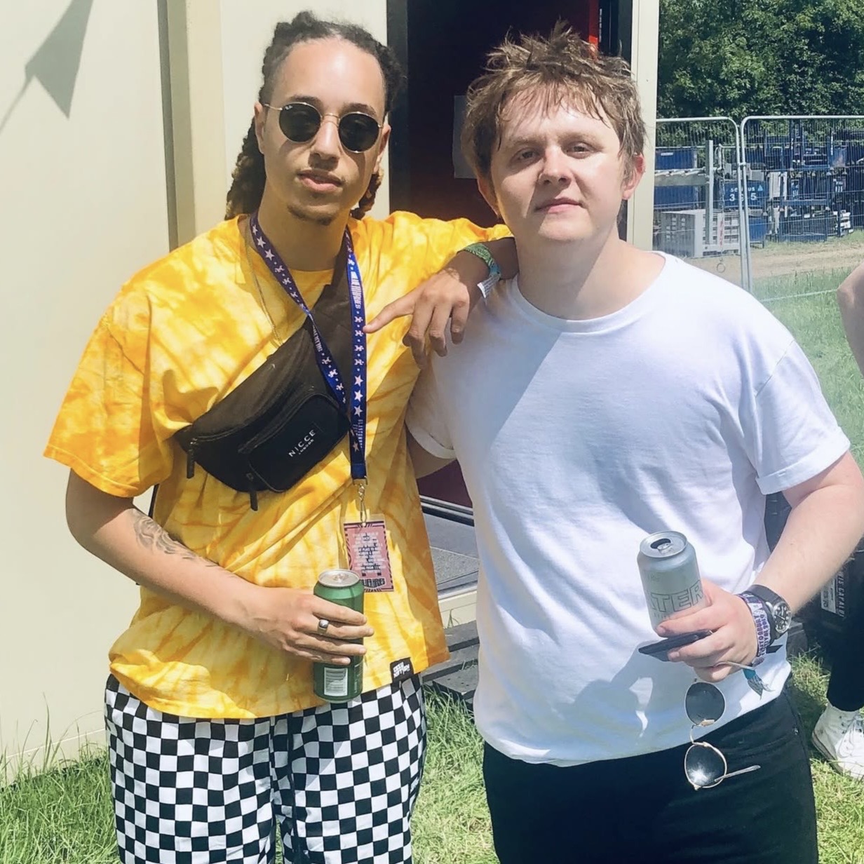Isaiah Dreads and Lewis Capaldi at Glastonbury Festival.