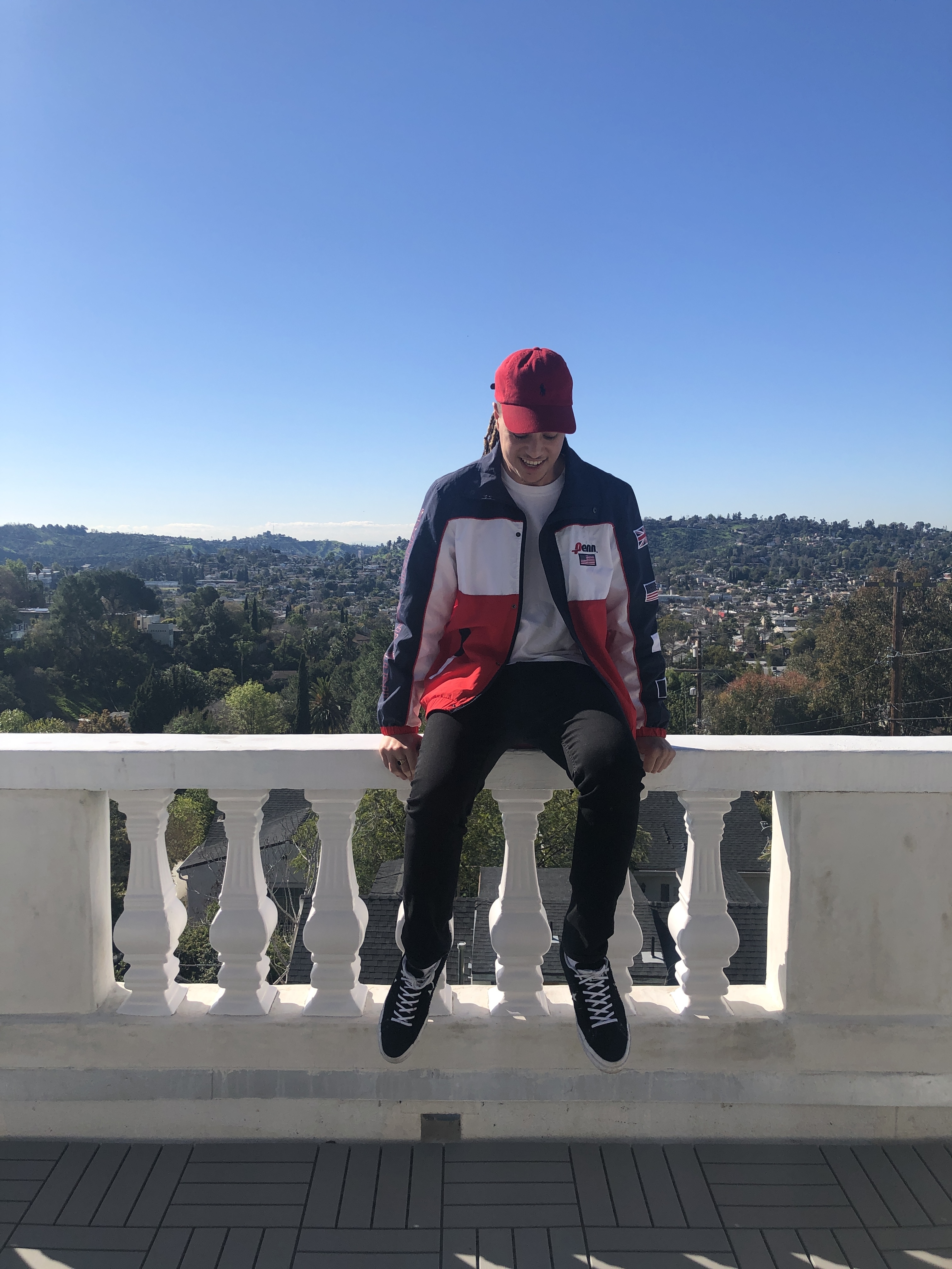 Isaiah Dreads in Los Angeles on a writing trip with Xenomania.