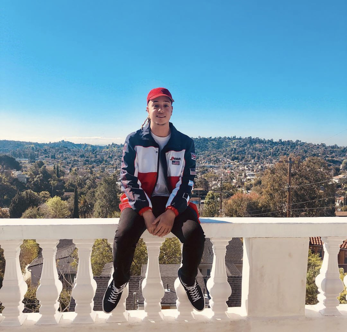 Isaiah Dreads in Los Angeles on a writing trip with Xenomania.