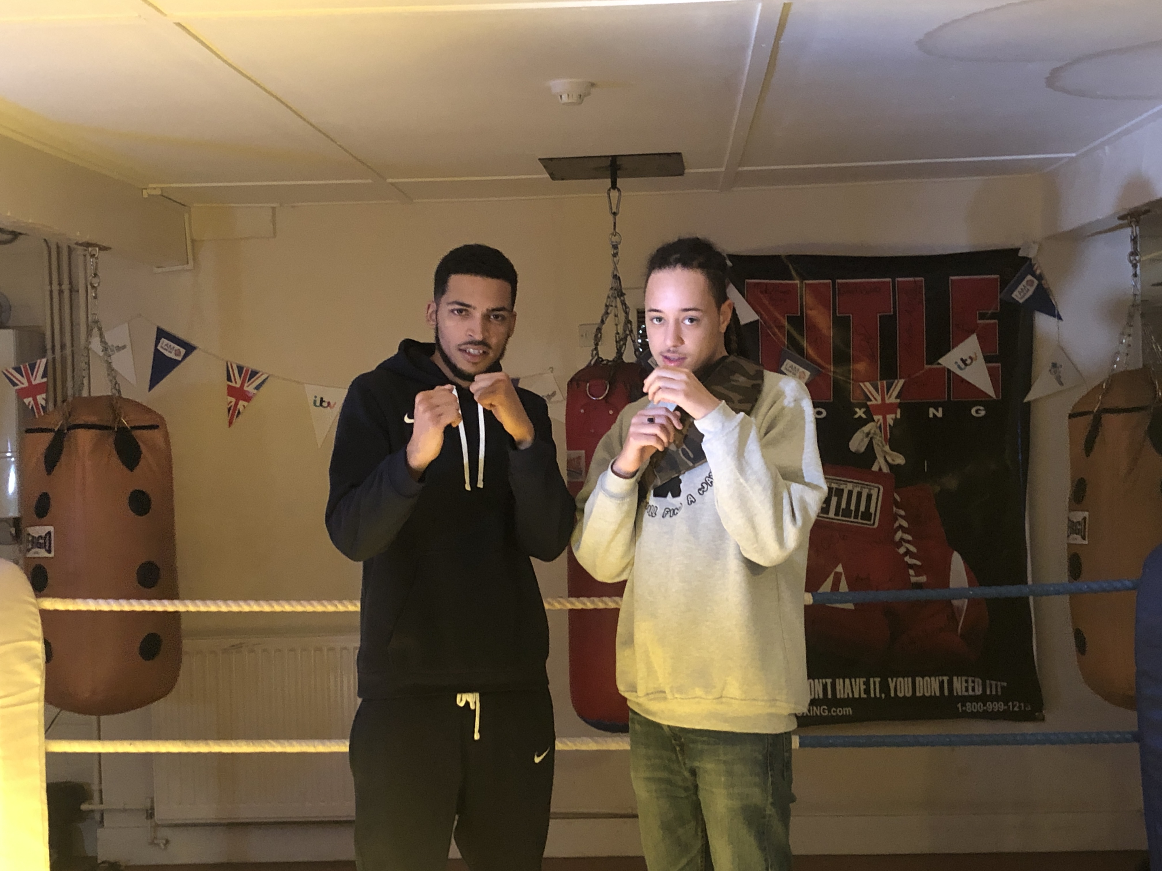 Isaiah Dreads and Eyez on the 'Boxing Bars' video shoot.