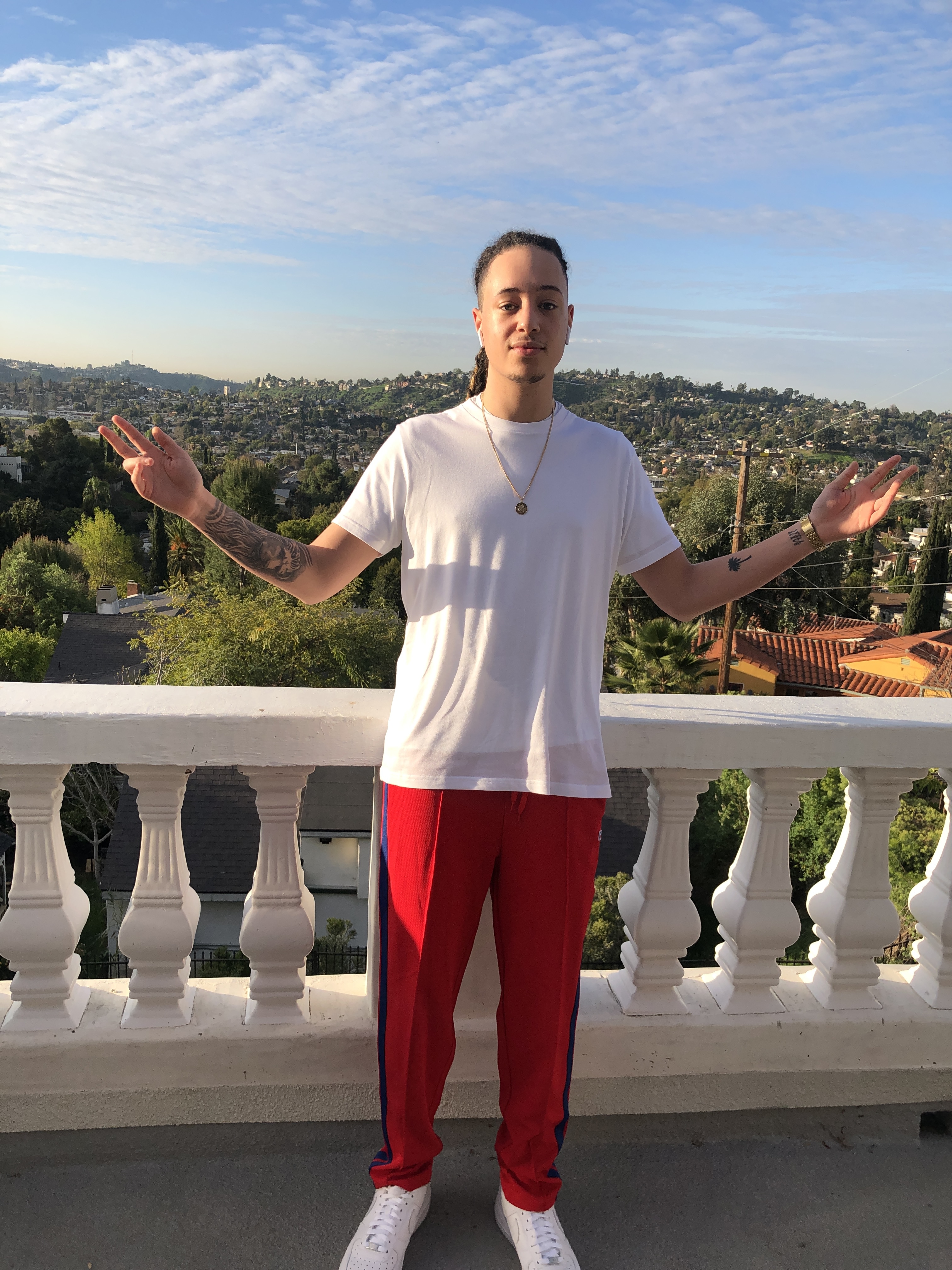 Isaiah Dreads in Los Angeles on a writing trip with Xenomania.