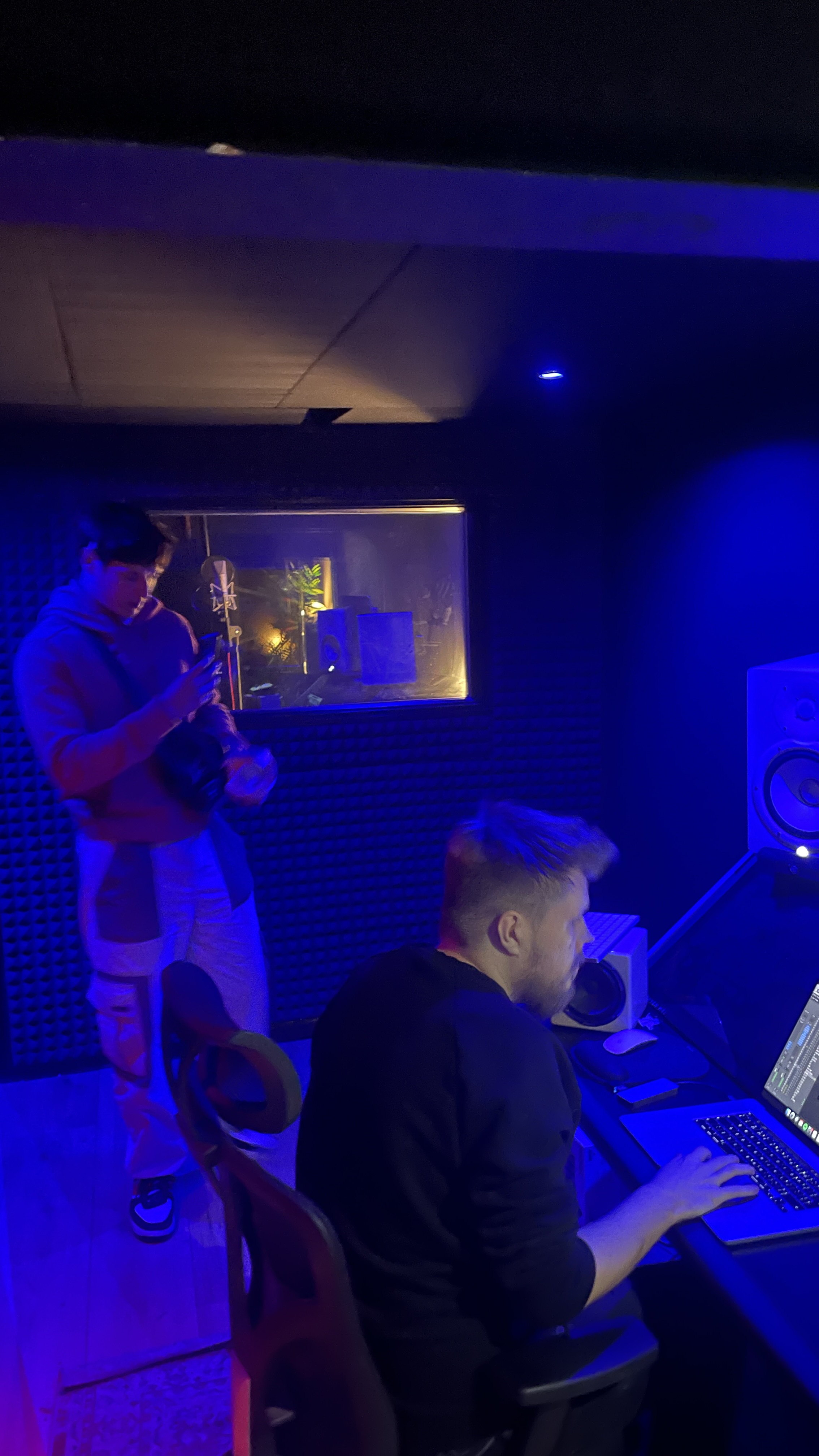 Isaiah Dreads and Aaron Unknown at a studio session in London.