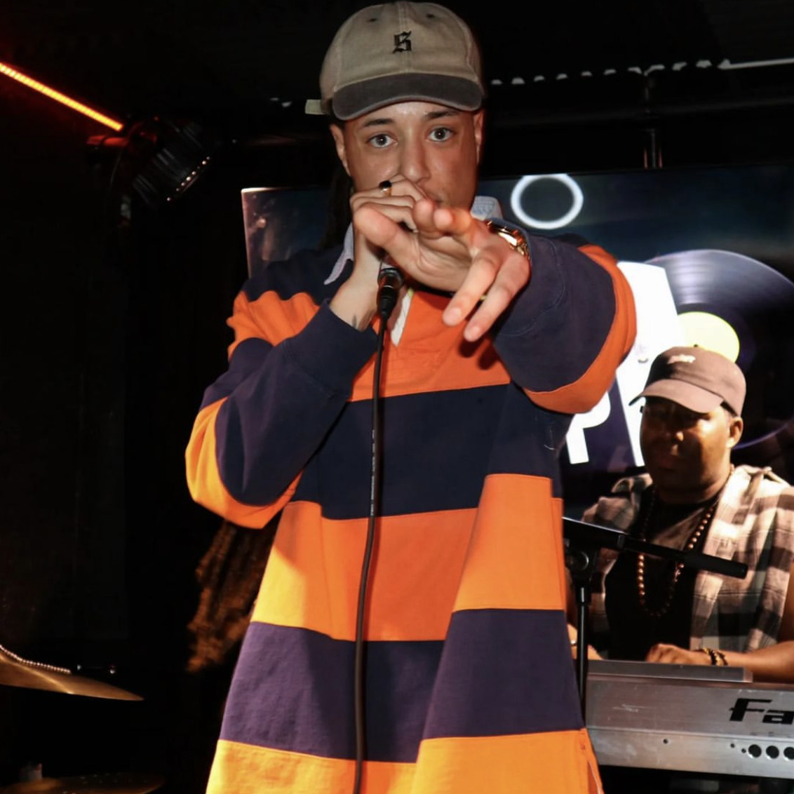 Isaiah Dreads performing at RCRDSHP in Boxpark, London.