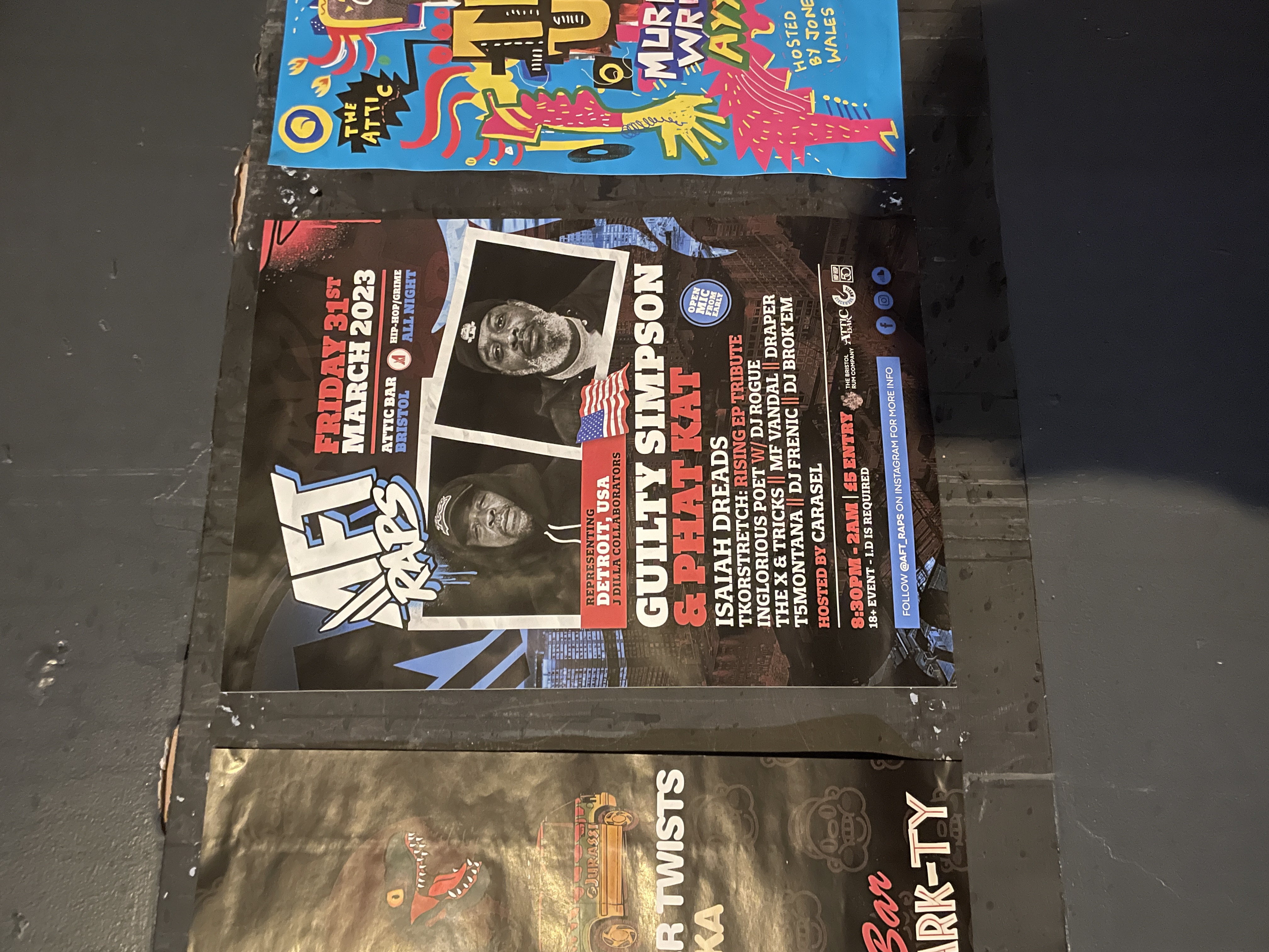Flyer for Isaiah Dreads supporting Guilty Simpson and Phat Kat in Bristol.