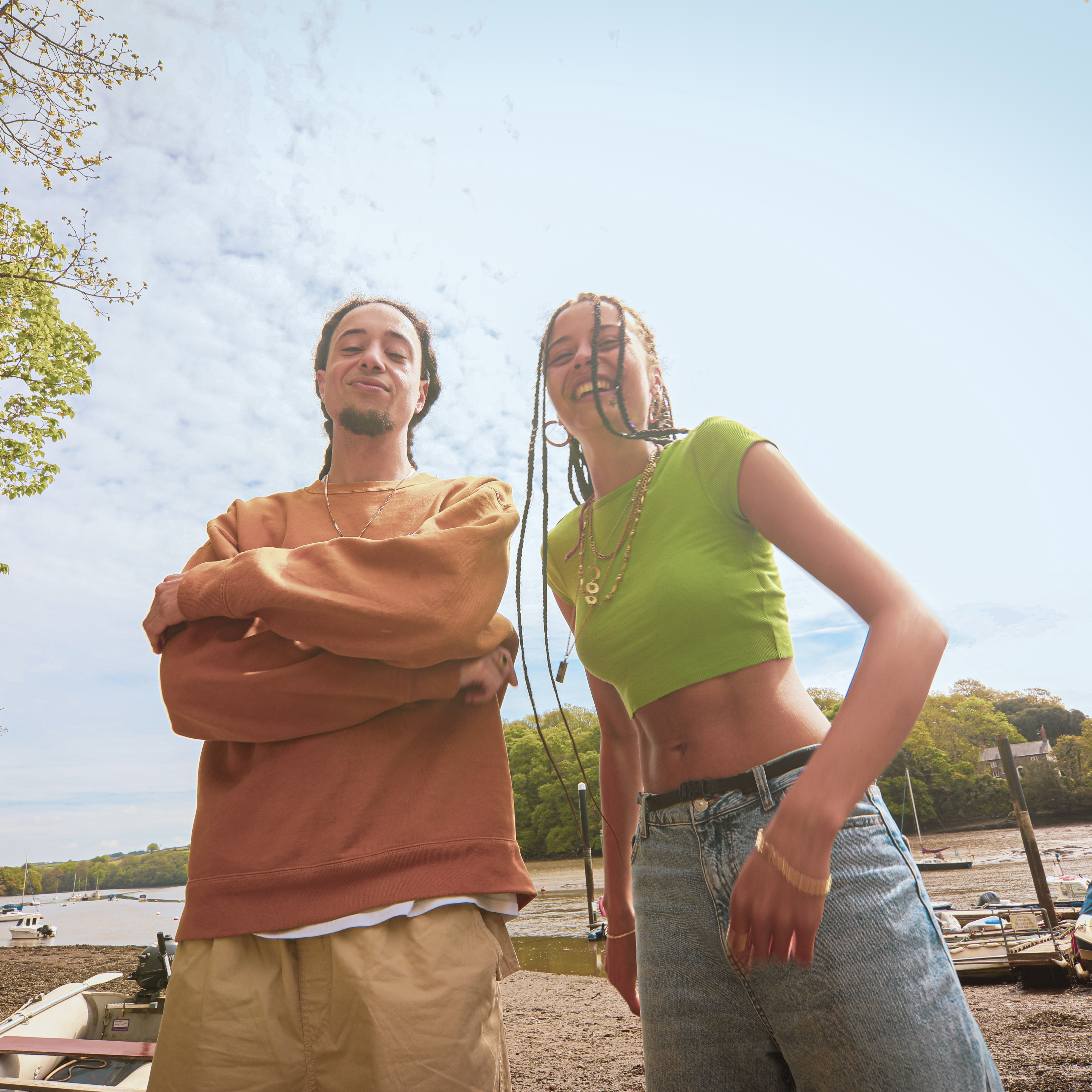 Isaiah Dreads and MazeyJune on the 'Days Like This' video shoot.