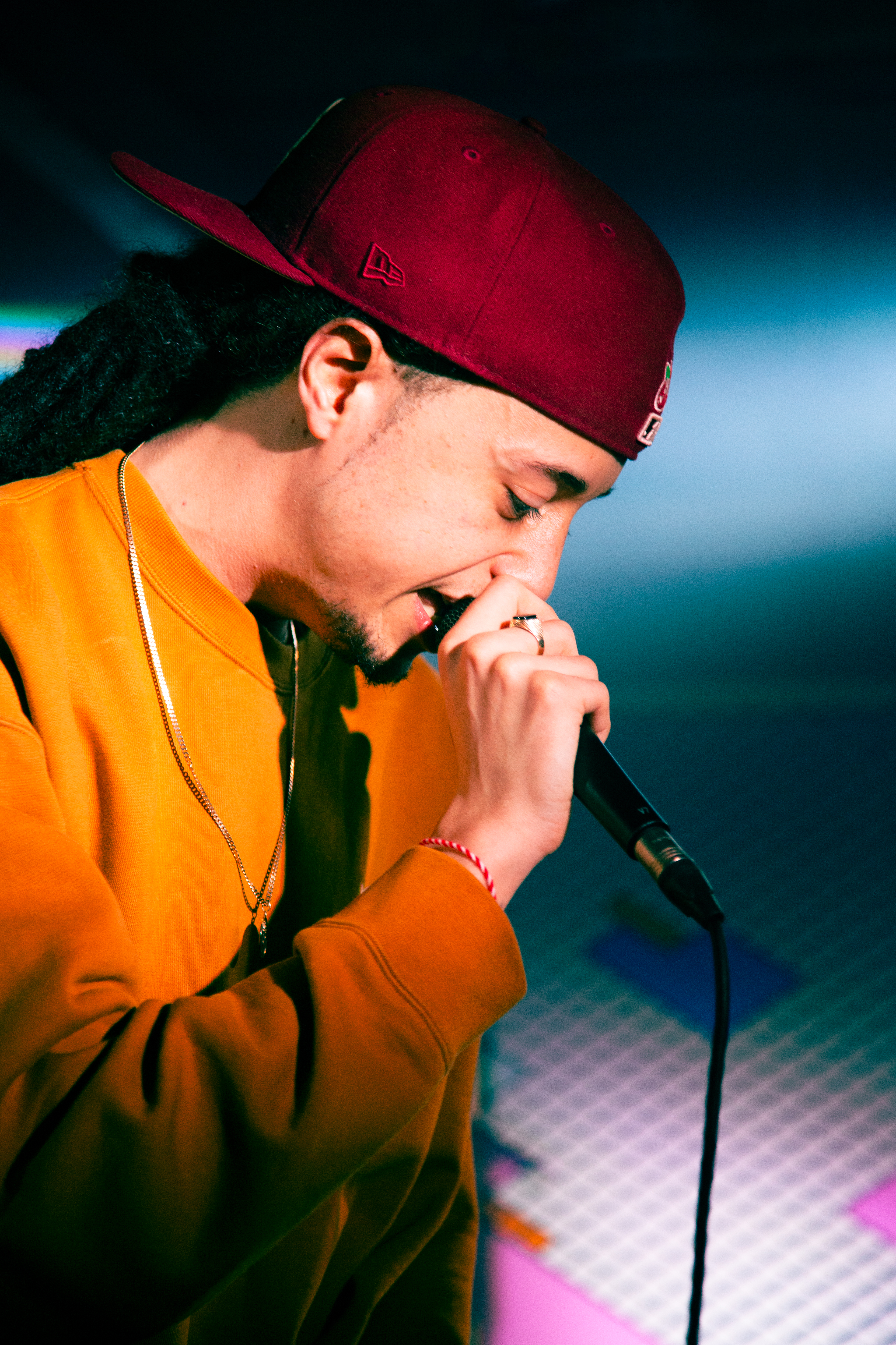 Isaiah Dreads performing in Leeds on Feux's headline tour.