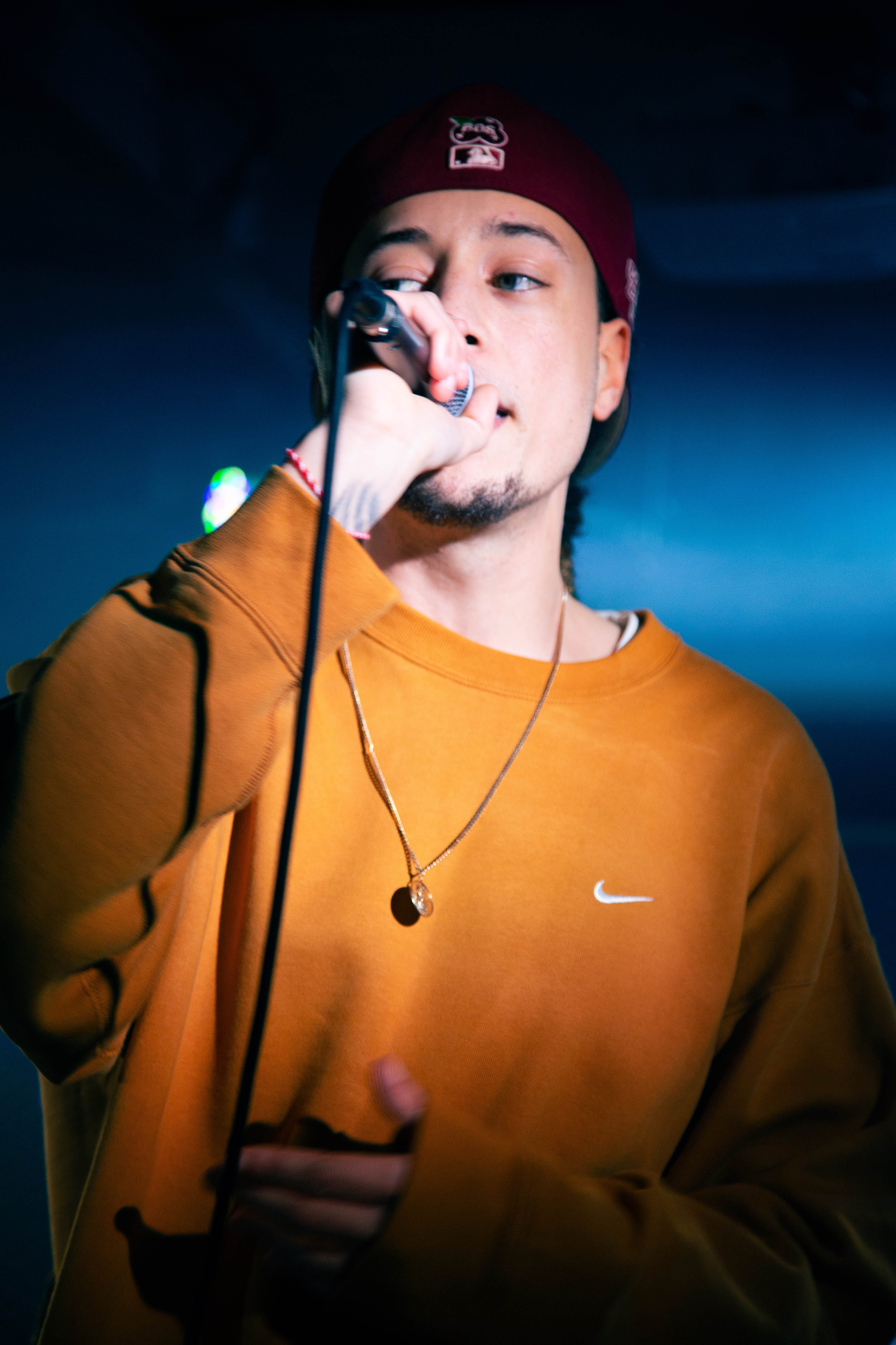 Isaiah Dreads performing in Leeds on Feux's headline tour.