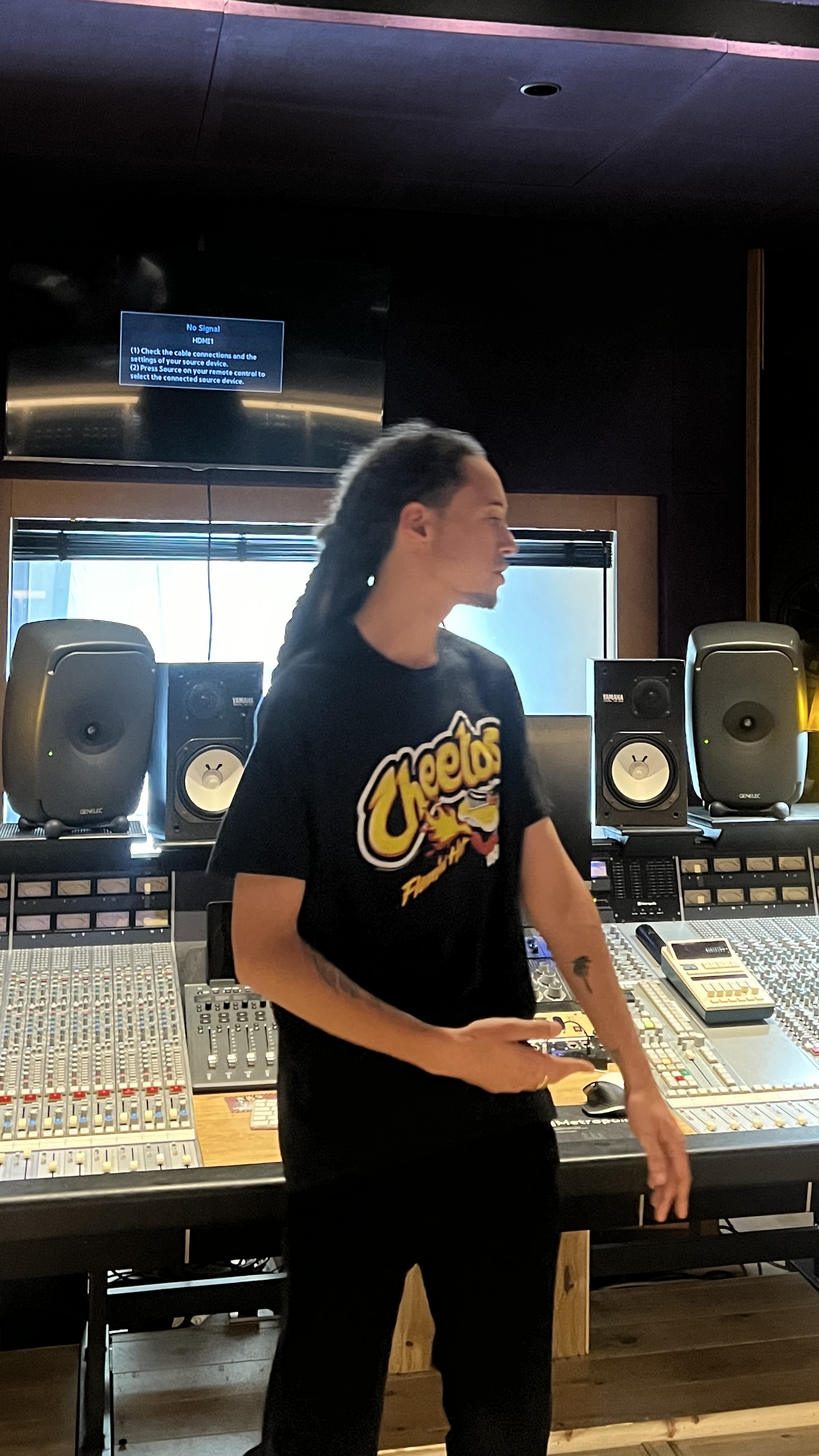Isaiah Dreads at a Metropolis Studios session in London.