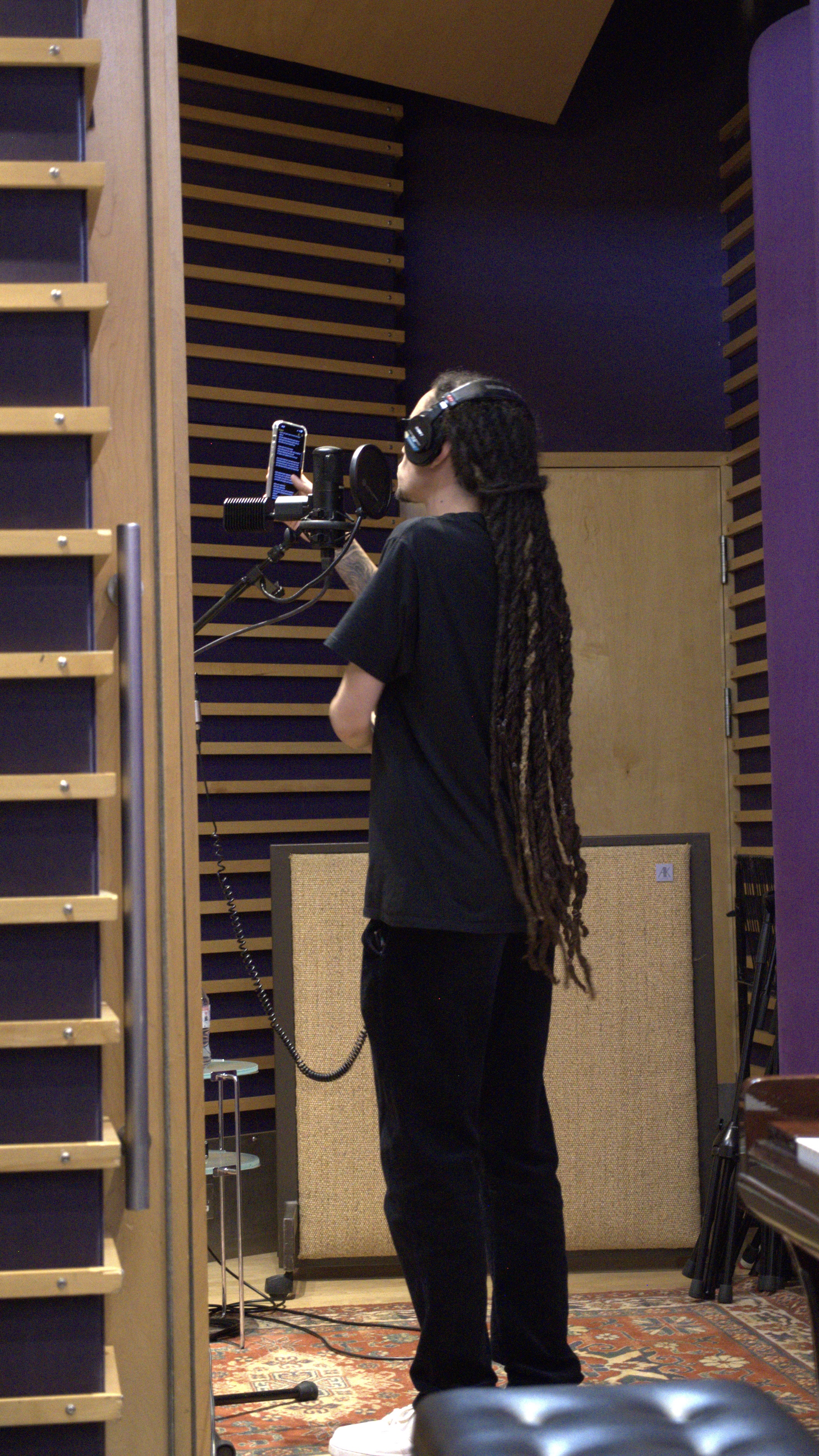 Isaiah Dreads at a Metropolis Studios session in London.