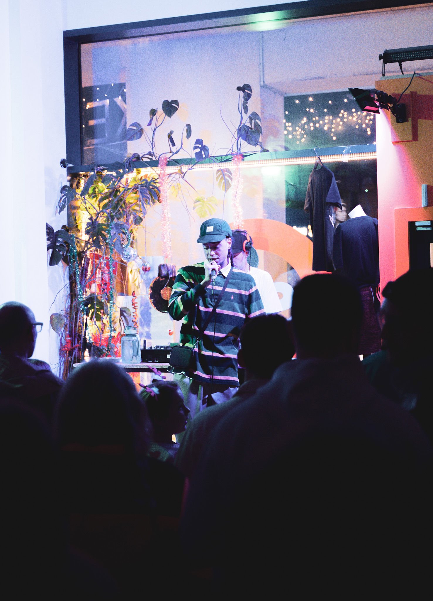 Isaiah Dreads at a Christmas party at Vinyl Van in Dorchester, 2025.