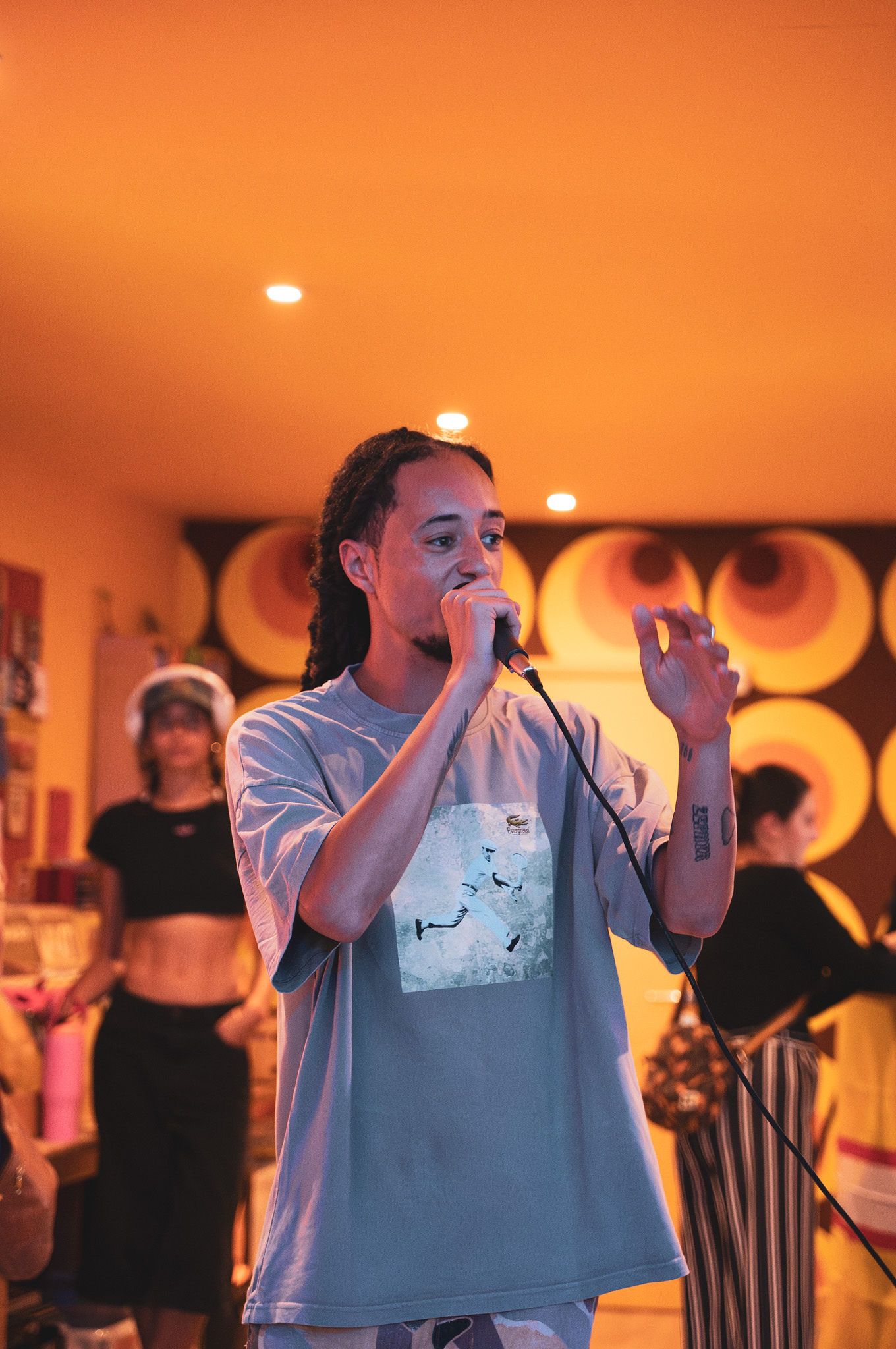 Isaiah Dreads at the Seaside Rap launch party at Vinyl Van in Dorchester.