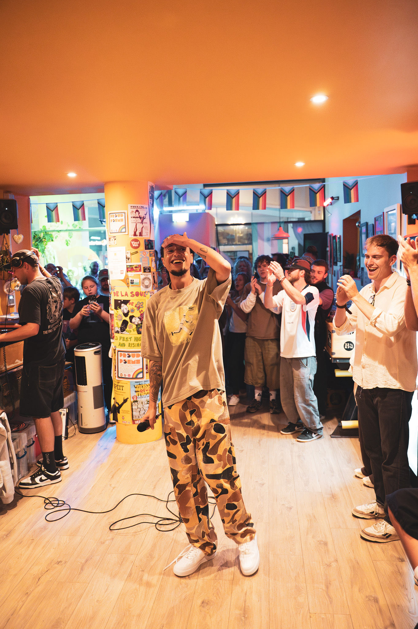Isaiah Dreads at the Seaside Rap launch party at Vinyl Van in Dorchester.