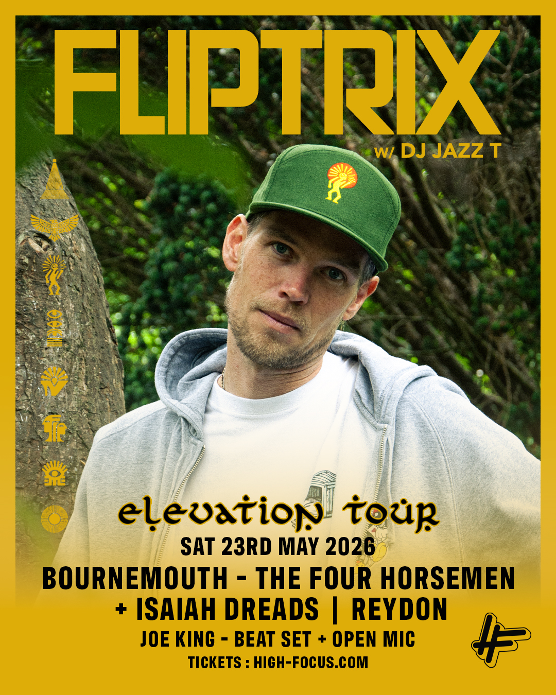 Tour flyer for Isaiah Dreads supporting Fliptrix in 2026.